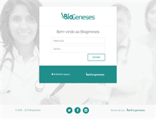 Tablet Screenshot of biogeneses.inforgeneses.com.br